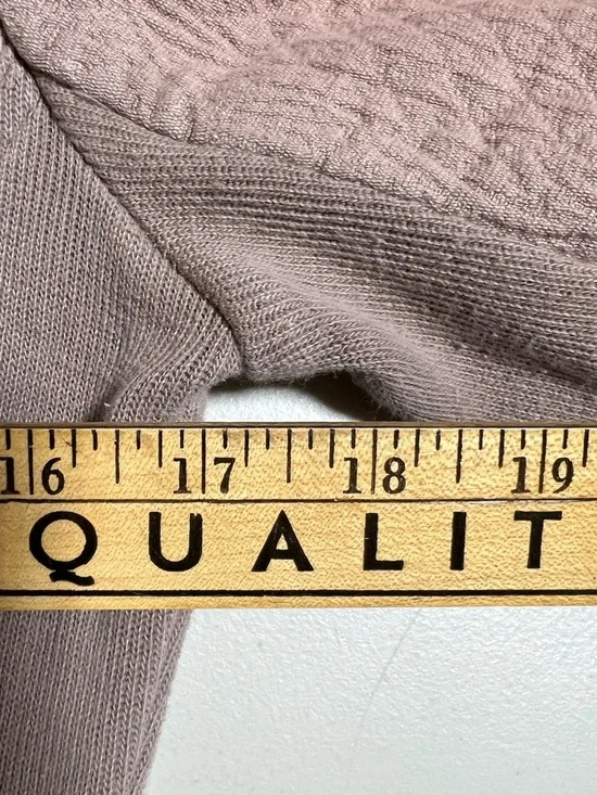 Free People Military Ruffles Hem Long Sleeve- Taupe & Cream - Picture 7 of 8